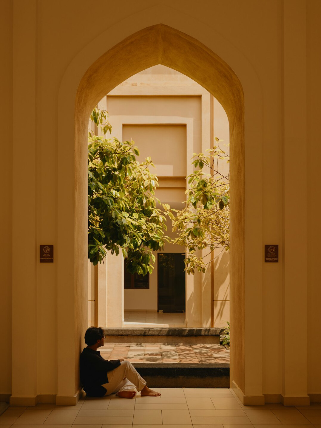 kids playing in courtyard